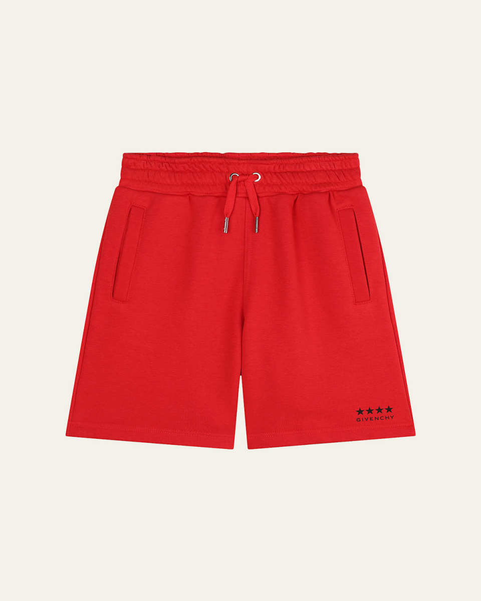 Boy's 4G Drawstring Shorts, Size 8-
